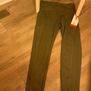 Olive green never worn fleece leggings